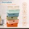 4E's Novelty 6 Pack Classroom Paper Baskets, Organizing Desk Boho Tray for A4 Papers, Classroom Plastic Paper Bins, Fun Turn In Trays for Teachers and Students, Teacher Room Trays for Ages 3+